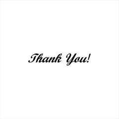 Thank you beautiful quote vector illustration on white background. Thank you lettering text . Calligraphy template.