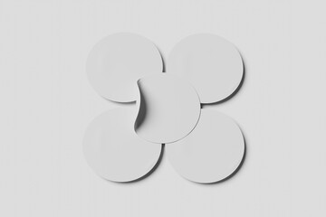 STIKER MOCKUP BLANK BACKGROUND