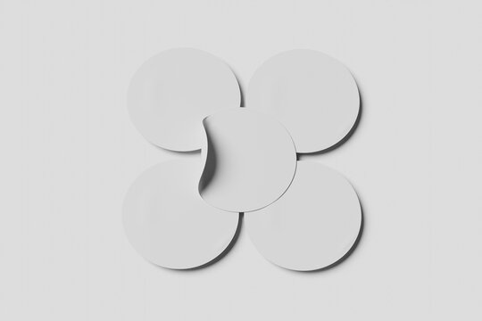 STIKER MOCKUP BLANK BACKGROUND