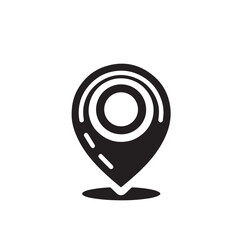location pin icon silhouette vector