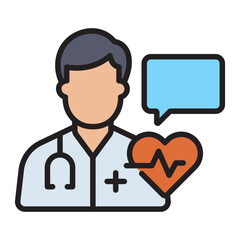 Doctor consultation icon