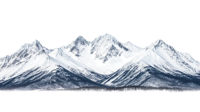 Snow Covered Rocky Mountains Seamless Photo for Creative Designs