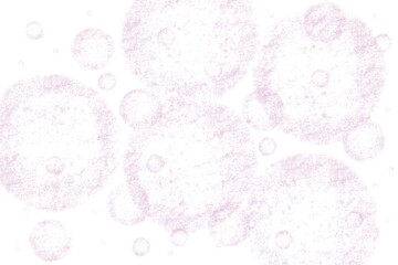 Soft Pink Watercolor Circles on White Background