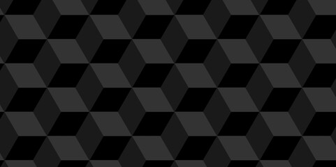 Vector of cube geometric pattern grid backdrop triangle background. Abstract cube geometric tile and mosaic wall or grid hexagon technology. black and gray geometric block cube structure.