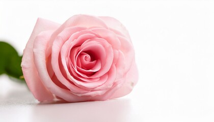 pink rose isolated on white background soft focus
