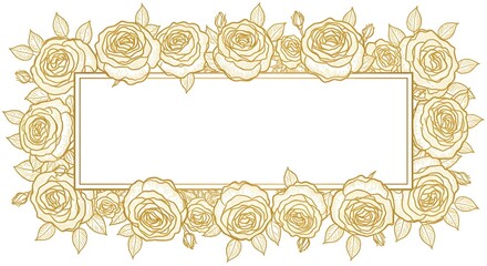 Elegant gold rose border. Perfect for invitations, cards, or announcements.  Add your text!