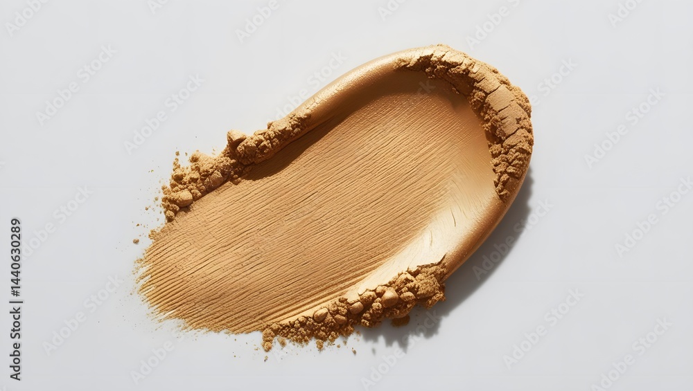 Poster luxurious golden powder swirl, a shimmering elegance on a neutral background. the texture is rich an