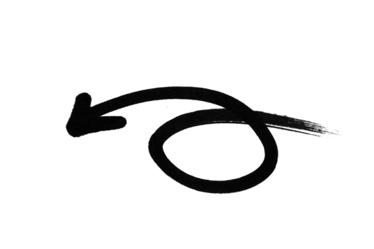 Arrow doodle bold drawing