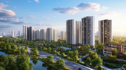 Fototapeta premium Real estate investment can contribute to community development, urban regeneration, and economic growth.