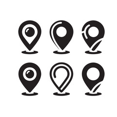location pin icon silhouette vector