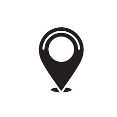 location pin icon silhouette vector