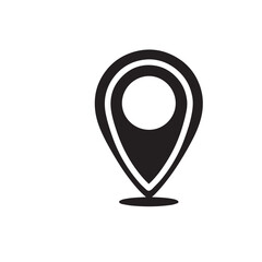 location pin icon silhouette vector