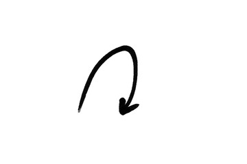 Arrow hand drawing doodle scribble element