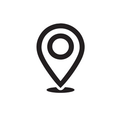 location pin icon silhouette vector