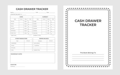 Cash Drawer Tracker Logbook