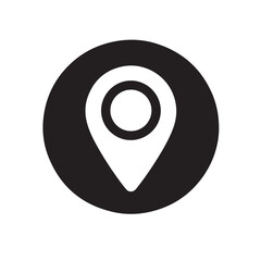 location pin icon silhouette vector