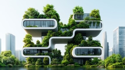 Futuristic green building