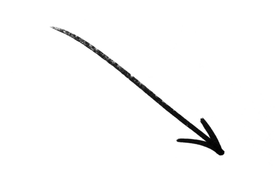 Arrow hand drawing doodle scribble element