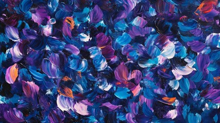 Abstract design with vibrant splashes of Crocus purple and electric Blue Granite