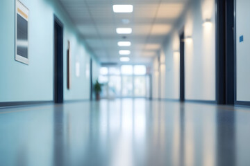 Fototapeta premium blur image background of corridor in hospital or clinic image