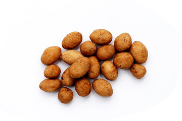 Coconut cream coated peanuts snack