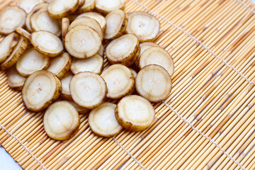 Fresh burdock roots or gobo roots