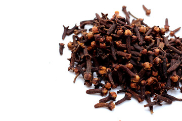 A spice of dried cloves, herbal medicine plant