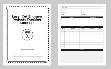 Laser Cut & Engrave Projects Tracking Logbook