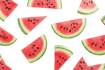 Watermelon realistic stock photo, isolated on a transparent background.