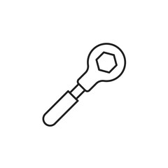 wrench icon. wrench Symbol sign for mobile concept and web design. Vector icon, Logo illustration, Vector graphics