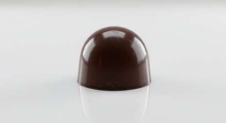 Obraz premium Chocolate Truffle on Reflective Surface