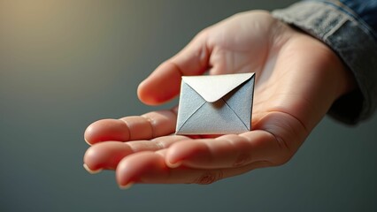 Wet envelope on broken glass