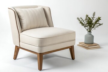 Elegant Off-White Accent Chair for Modern Living Rooms