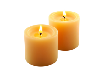 two isolated candles
