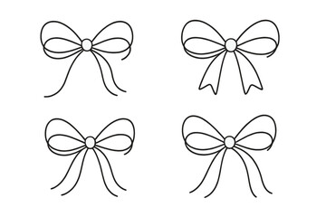 Different styles of decorative bows suitable for various crafts and gifts, showcasing creativity and versatility in design