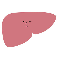 不健康な肝臓のイラスト