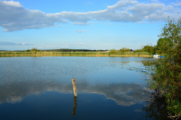 See, Spiegelung, Baum, Natur, Horizont, Himmel, Wolke, Landschaft