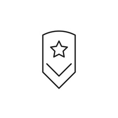 military rank badge icon. military rank badge Symbol sign for mobile concept and web design. Vector icon, Logo illustration, Vector graphics