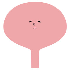 不健康な膀胱のイラスト
