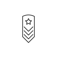 military rank badge icon. military rank badge Symbol sign for mobile concept and web design. Vector icon, Logo illustration, Vector graphics