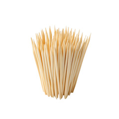 Close-up of a Bunch of Wooden Toothpicks