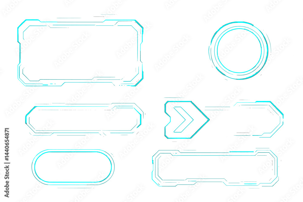 Poster unique geometric shapes and frames designed for modern graphic elements and user interfaces