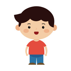 Fototapeta premium Cute boy cartoon character illustration isolated on white background vector design