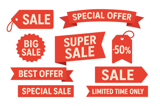 Special sale banners showcasing discounts and promotional offers for consumers during a limited time event
