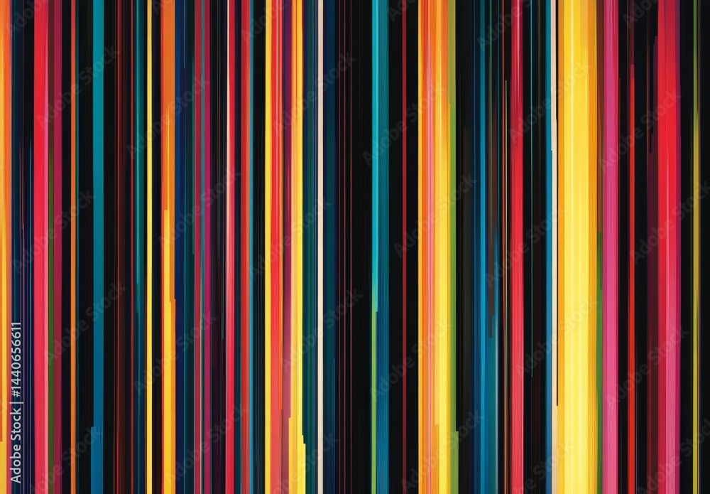 Poster vibrant abstract vertical lines in multicolored spectrum