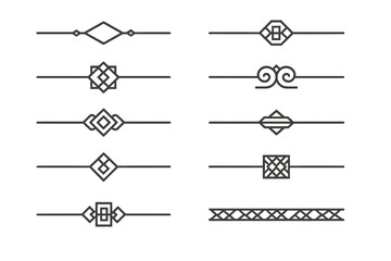 Decorative line designs showcase intricate patterns for creative projects and artistic expressions