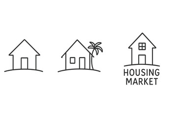 Houses with various designs showcasing different features in housing market context