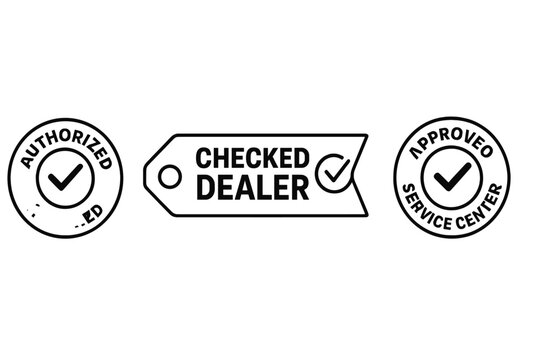 Check marks indicate authorized dealer status for verified service centers