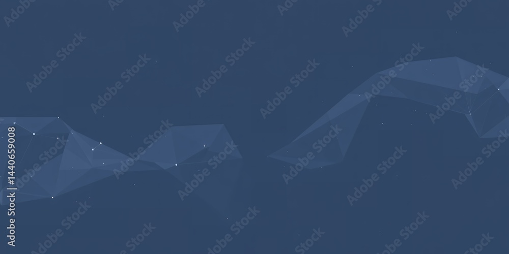 Poster an abstract dark blue background with a wavy pattern and small white dots scattered around