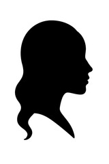  silhouette of a woman's face in profile